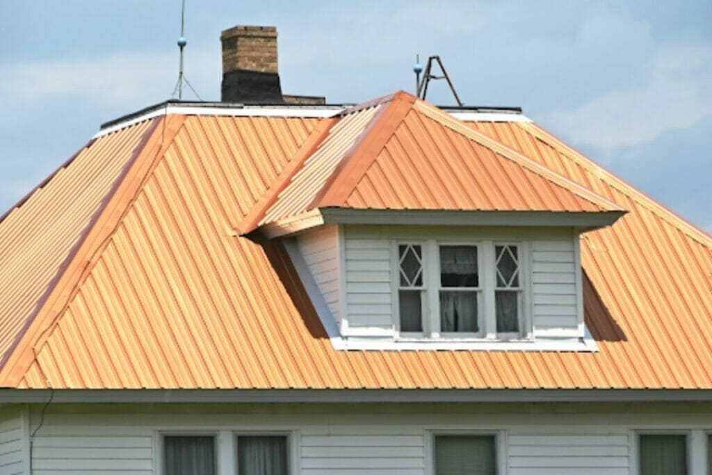 copper metal roof